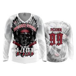 2993 FD Womens V-Neck Longsleeve THUNDER-STICKS-WHITE