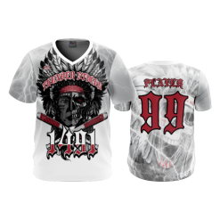 2993 FD Sport V-Neck MENS THUNDER-STICKS-WHITE