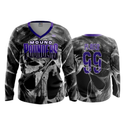 2976 FD Womens V-Neck Longsleeve MOUND-POUNDERS