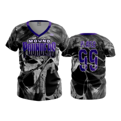 2976 FD Womens V-Neck MOUND-POUNDERS