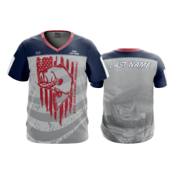 2955 FD Sport V-Neck MENS URBANA-RED-NAVY