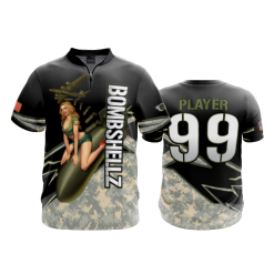 2342 FD Quarter Zip Batting Jacket SS BOMBSHELLZ-ADDON