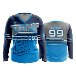 3017 FD Womens V-Neck Longsleeve BLUE-BALLERS