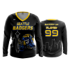 2691 FD Womens V-Neck Longsleeve SEATTLE-HONEY-BADGERS-BLACK