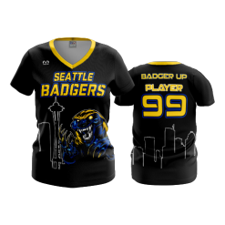 2691 FD Womens V-Neck SEATTLE-HONEY-BADGERS-BLACK