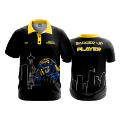 2691 FD Polo SEATTLE-HONEY-BADGERS-BLACK