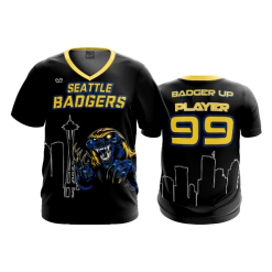 2691 FD Sport V-Neck MENS SEATTLE-HONEY-BADGERS-BLACK