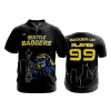2691 FD Quarter Zip Batting Jacket SS SEATTLE-HONEY-BADGERS-QUARTER-ZIPS
