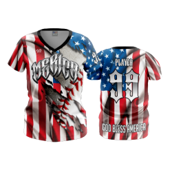 3040 FD Womens V-Neck MERICA