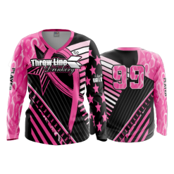 2386 FD Womens V-Neck Longsleeve THROWLINE-DRINKERY-PINK-RIBBON