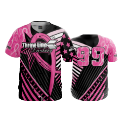2386 FD ProTek Mens Full Button Down - CL THROWLINE-DRINKERY-PINK-RIBBON
