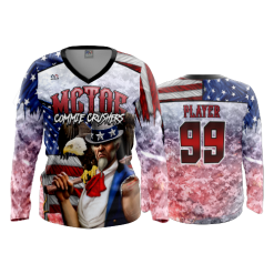 3024 FD Womens V-Neck Longsleeve MCTOG-COMMIE-CRUSHERS