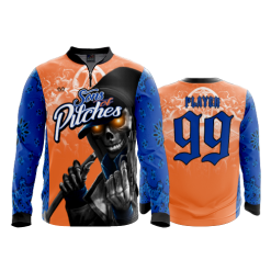 3023 FD Quarter Zip Batting Jacket LS SONS-OF-PITCHES-ADDON