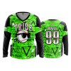 2472 FD Womens V-Neck Longsleeve KEWASAKUM-TRIBE-NEW-2021-FLO INK + $5