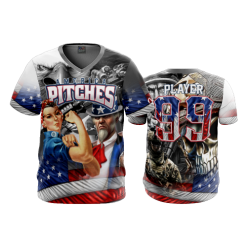 POP SLOW FD Sport V-Neck MENS AMERICA-PITCHES