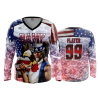 POP SLOW FD Womens V-Neck Longsleeve BAMF-WHITE-2021