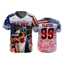 POP SLOW FD Sport V-Neck MENS BAMF-WHITE-2021