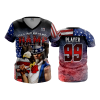 POP SLOW FD Womens V-Neck BAMF