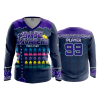 POP SLOW FD Womens V-Neck Longsleeve BASE-INVADERS-2021