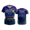 POP SLOW FD Womens V-Neck BASE-INVADERS-2021