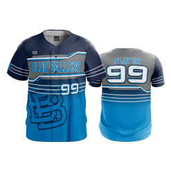 POP SLOW FD ProTek Mens Full Button Down - CL BLUE-BALLERS