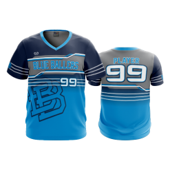 POP SLOW FD Sport V-Neck MENS BLUE-BALLERS