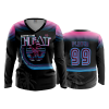 POP SLOW FD Womens V-Neck Longsleeve BRING-THE-HEAT