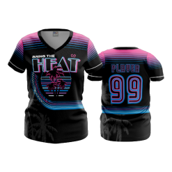 POP SLOW FD Womens V-Neck BRING-THE-HEAT