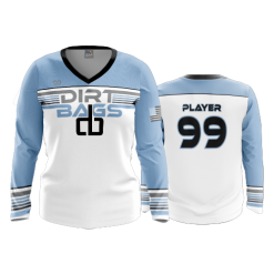 POP SLOW FD Womens V-Neck Longsleeve DIRTBAGS-2021