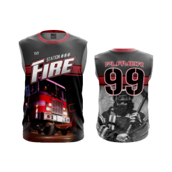 POP SLOW FD Sport Sleeveless MENS FIRE-2021-STATION-NUMBER