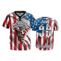 POP SLOW FD MENS 2 BUTTON SCOOP NECK CL MERICA-2021