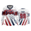 POP SLOW FD Womens V-Neck Longsleeve MOJO-USA
