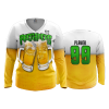 POP SLOW FD Womens V-Neck Longsleeve PREGAMERS