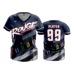 POP SLOW FD Womens V-Neck ROUGE-RESPONDERS