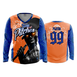 POP SLOW FD Womens V-Neck Longsleeve SONS-OF-PITCHES-2021