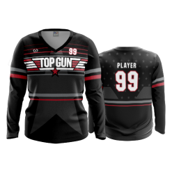 POP SLOW FD Womens V-Neck Longsleeve TOP-GUN