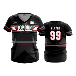 POP SLOW FD Womens V-Neck TOP-GUN