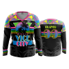 POP SLOW FD Womens V-Neck Longsleeve VICE-CITY