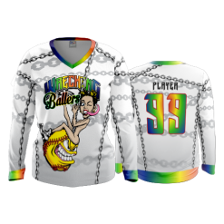 3021 FD Womens V-Neck Longsleeve WRECKING-BALLERS