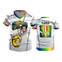 3021 FD Womens V-Neck WRECKING-BALLERS