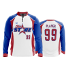 3077 FD Quarter Zip Batting Jacket LS OHIO-STARZ-WHITE-BATTING-JACKET