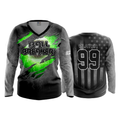 3030 FD Womens V-Neck Longsleeve BALL-BREAKERS-2