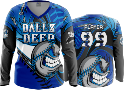 3047 FD Womens V-Neck Longsleeve BALLZ-DEEP