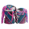 2386 FD Womens V-Neck Longsleeve THROWLINE-DRINKERY-PINK-BLUE-RIBBON