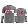 2908 FD Long Sleeve MENS REDS-CHARCOAL