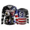3061 FD Womens V-Neck Longsleeve SPACE-COAST-BASEBALL-ACADEMY-BADASS