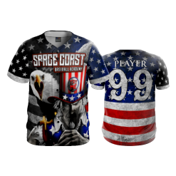 3061 FD ProTek Mens Full Button Down - CL SPACE-COAST-BASEBALL-ACADEMY-BADASS