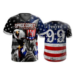 3061 FD Sport V-Neck MENS SPACE-COAST-BASEBALL-ACADEMY-BADASS