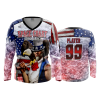 3061 FD Womens V-Neck Longsleeve SPACE-COAST-BASEBALL-ACADEMY-BAMF