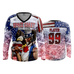 3061 FD Womens V-Neck Longsleeve SPACE-COAST-BASEBALL-ACADEMY-BAMF